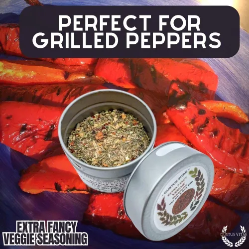 Miniatura 4 de Extra Fancy - Condimento vegetariano auténtico, mezcla de especias gourmet artesanales, sin OMG, 2.2 onzas, lote pequeño, lata magnética. Gustus