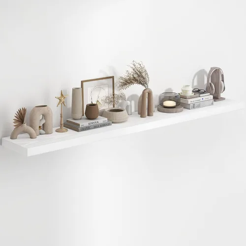 Miniatura 23 de Fun Memories Estantes flotantes de 48 pulgadas, estantes de pared de 9.3 pulgadas de profundidad para baño, sala de estar, dormitorio, cocina