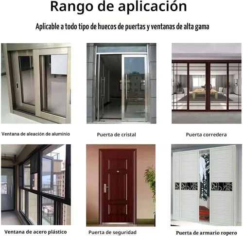 Miniatura 5 de Tira de 10 metros de burlete autoadhesivo gris para puertas y ventanas, de 0.9 cm de ancho x 0.5 cm de grosor, para insonorización