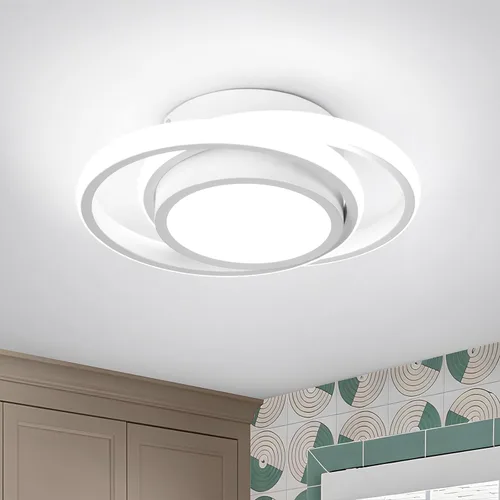 Miniatura 16 de CANEOE Lámpara de Techo LED Pequeña y Moderna, Dorada Redonda, Accesorios de Luz de Pasillo para Techos, Lámparas de Techo Interiores para Pasillo