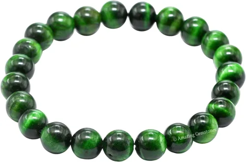 Miniatura 762 de Amazing Gemstone Pulsera de cristal para mujeres y hombres, pulsera de cristal curativo de protección, pulsera elástica con cuentas de piedras