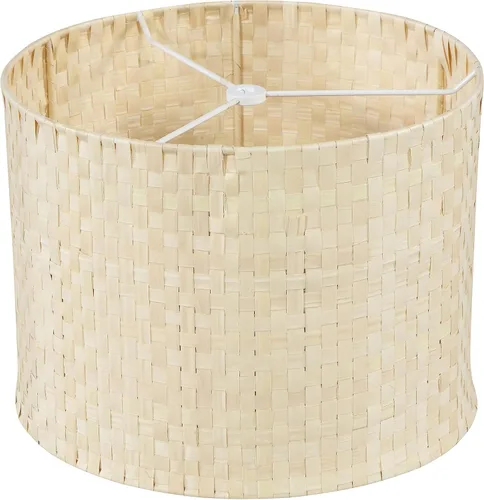Miniatura 12 de Aspen Creative 31602, pantalla para lámpara de araña de tambor, hoja de plátano natural, 30,5 cm de parte superior x 30,5 cm de parte inferior x