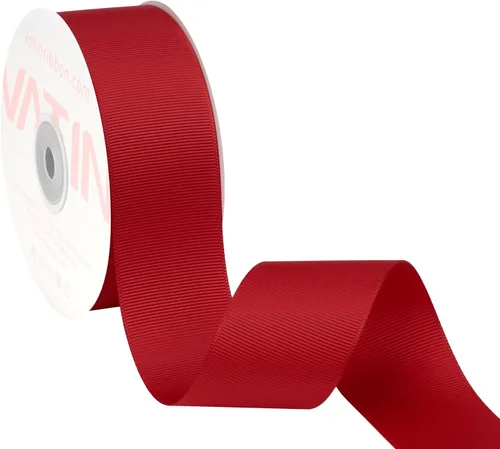 Miniatura 30 de Vatin - Rollo de cinta de grogrén, rollos de 25-50 yardas, perfecto para decoración de bodas, coronas, baby showers, envolturas de paquete de regalo