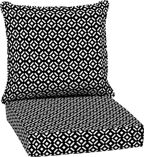 Miniatura 75 de Arden Outdoor Deep Seat Cushion Set, 24 x 24 pulgadas, Cojín para patio resistente al clima, a la lluvia y a la decoloración para silla, sofá y sofá