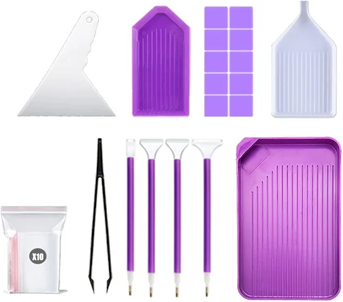Miniatura 11 de KTCLCATF 46 piezas de herramientas y accesorios DIY para pintura de diamantes, bolígrafos de pintura de múltiples tamaños para adultos para hacer