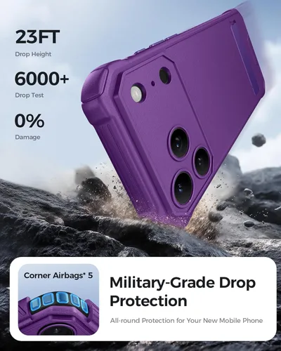 Miniatura 7 de ASAFCASE Funda magnética para iPhone 17 Pro, soporte integrado, compatible con MagSafe, resistente caída de grado militar, control de cámara, funda