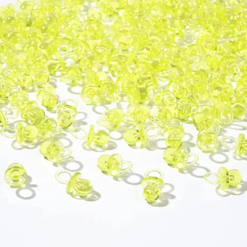 Miniatura 8 de 150 Mini Chupetes para Juego de Baby Shower (5 Colores), Chupetes de Plástico de 0.86 Pulgadas para Baby Shower, Favores de Fiesta de Revelación