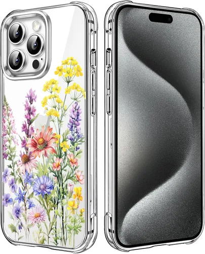 Miniatura 69 de Funda transparente de girasol compatible con iPhone SE 2022 SE 2020 7 8, funda trasera floral para niñas y mujeres, funda protectora transparente