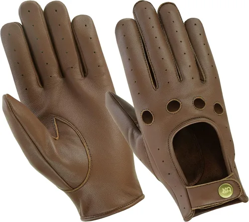 Miniatura 8 de Guantes de cuero para hombre, guantes de conducción de cuero para chofer, guantes de piel de cordero 100% auténtica, guantes de dedo completo