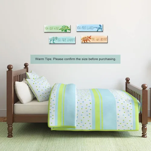 Miniatura 6 de Yalikop 4 piezas de decoración de habitación de dinosaurio para niños, pósters inspiracionales placa de pared para dormitorio de niños guardería