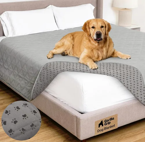 Miniatura 34 de GORILLA GRIP® Manta impermeable para perro, funda de sofá a prueba de fugas para perros, parte trasera de agarre de silicona, protege el sofá