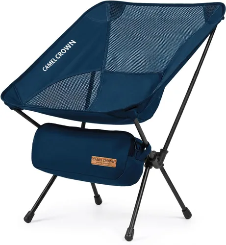 Miniatura 10 de CAMEL CROWN Silla de camping resistente para mochileros, silla plegable ultraligera con bolsa de transporte, portátil compacta para exteriores
