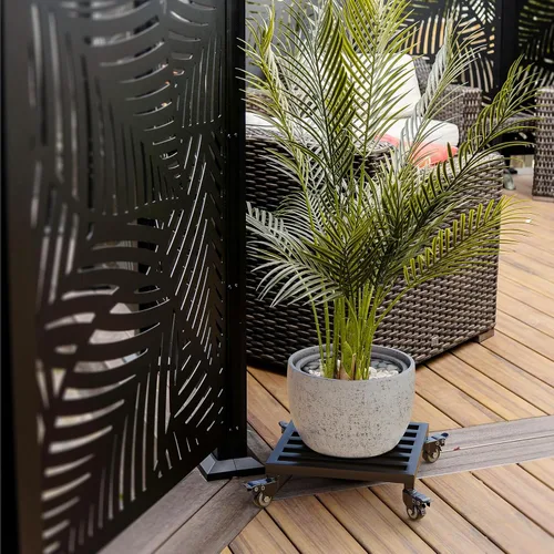 Miniatura 4 de Zhongma Paquete de 2 cajas cuadradas de 12 x 12 x 3.5 pulgadas de alto con ruedas, totalmente montado, construcción resistente, capacidad de 300