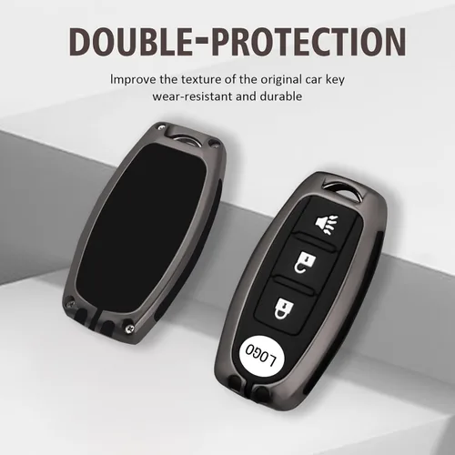 Miniatura 4 de Premium Soft Silicone for Infiniti 3 Buttons Key Fob Cover,Heavy-Duty Keychain with Cover Case Compatible with Nissan Altima Sentra Rogue Armada