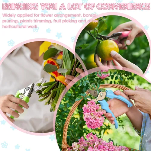 Miniatura 5 de Jutom Tijeras de podar de jardín, tijeras de podar, podadoras de mano afiladas para herramientas de jardinería, cortar flores, recortar plantas