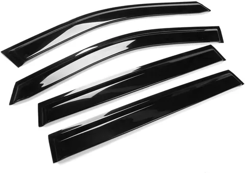Miniatura 4 de IKON MOTORSPORTS, Visera adhesiva para ventana compatible con Toyota RAV4 2019-2025, humo oscuro acrílico, 4 unidades, protección contra la lluvia