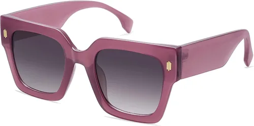 Miniatura 57 de SOJOS Gafas de sol cuadradas vintage de gran tamaño para mujer, estilo retro, de lujo, grandes, UV400 SJ2194