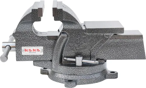 Miniatura 51 de KAKA INDUSTRIAL Prensas de banco de 3 pulgadas de ancho de mandíbula, apertura de mandíbula de 3.5 pulgadas, Base giratoria resistente