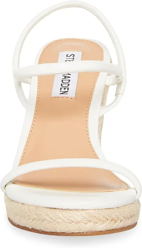 Miniatura 2 de Steve Madden Sandalias de tacón Udell para mujer, Cuero Blanco