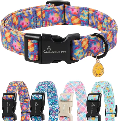 Miniatura 6 de ARING PET Collar de Navidad para perros, lindos collares de mascotas a cuadros rojos y negros con hebilla de liberación rápida para cachorros