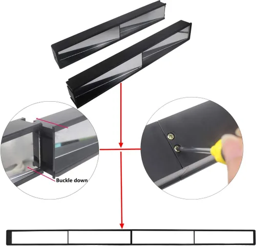 Miniatura 5 de Espejo retrovisor para carrito de golf, HKOO Espejo de carrito de golf, espejo retrovisor universal de 4 paneles para carritos de golf EZGO, Club CAR