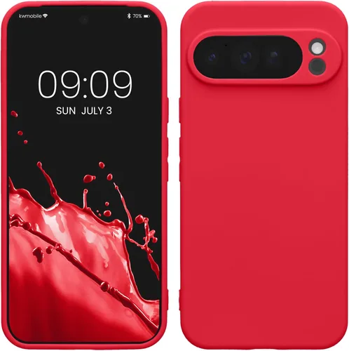 Miniatura 28 de kwmobile Funda compatible con Google Pixel 9 Pro - Funda protectora delgada de TPU para teléfono - Acabado mate suave - Negro mate