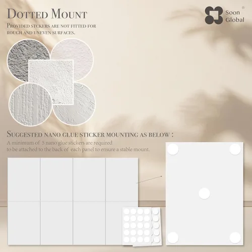 Miniatura 8 de Soon Global Paquete de 8 paneles acústicos de pared, paneles absorbentes de sonido de 48 x 32 pulgadas, paneles de pared acústicos decorativos