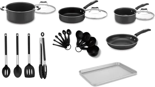 Miniatura 3 de Cuisinart P55-22BK Juego completo de utensilios de cocina antiadherentes para chef (22 piezas)