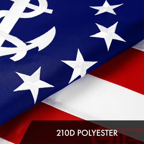 Miniatura 4 de G128 Bandera de bandera de yate de Estados Unidos, 16 x 24 pulgadas, serie ToughWeave bordada de poliéster 300D, bandera náutica, estrellas