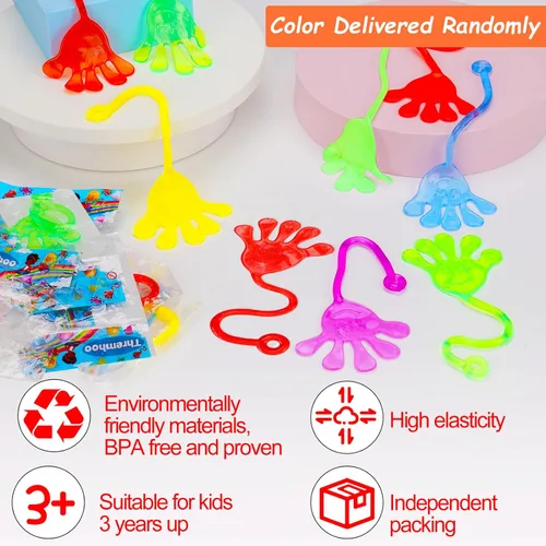 Miniatura 2 de 24 piezas de manos adhesivas para niños, regalos de fiesta, obsequio, relleno de huevos, relleno de bolsa de dulces, juguete de caja del tesoro