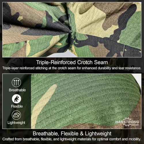 Miniatura 3 de Militar táctico para hombre caza combate BDU uniforme traje camisa y pantalones con cinturón MC