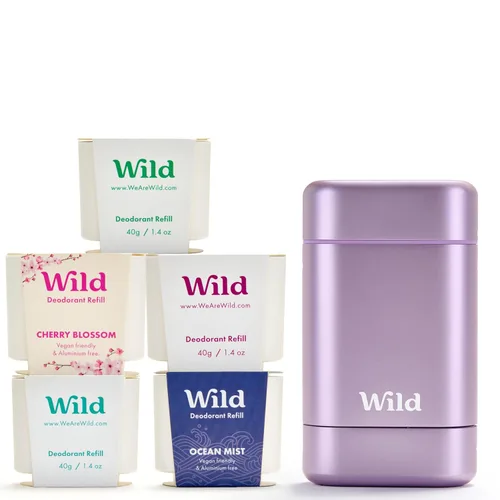 Miniatura 11 de Wild - El Kit Inicial Completo - Estuche de abejas con recargas en una variedad de aromas frescos 5 x 1.4 oz - Desodorante recargable y sin aluminio