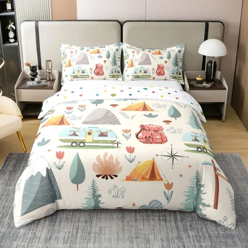 Miniatura 26 de Erosebridal American Flag 100% Cotton Bedding Set Twin Army Green Camo Duvet Cover Bear Claw Hunting Theme Comforter Cover Camoflage Camping