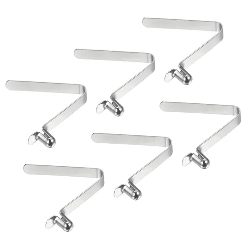 Miniatura 20 de PATIKIL Broches de paleta de kayak de 0.197 x 0.118 in, paquete de 6 clips de acero en forma de V de un solo pasador, clips de resorte, tubo