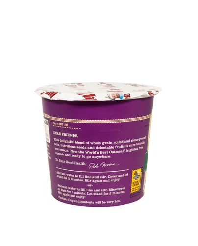 Miniatura 4 de Bob's Red Mill Taza de avena orgánica sin gluten, frutas y semillas, 2.47 onzas (paquete de 12)