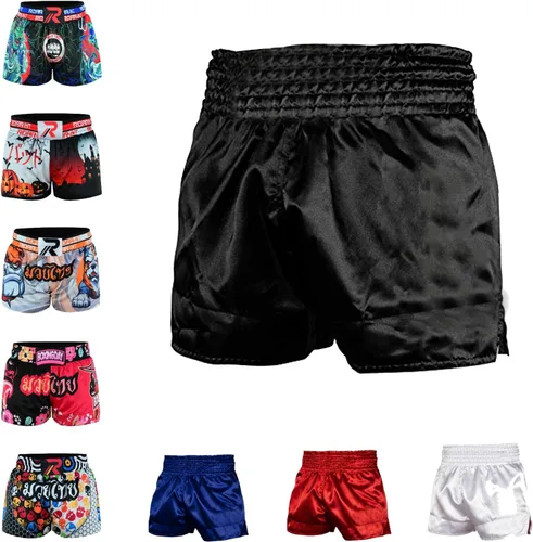 ROAR-INT Pantalones cortos de Muay Thai para niños, artes marciales, MMA Kickboxing, pantalones cortos para niños y niñas