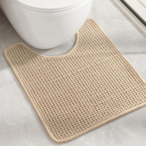 Miniatura 26 de Color&Geometry Alfombras de baño con parte trasera de goma, antideslizante, lavable a máquina, alfombra bohemia de felpilla suave y absorbente