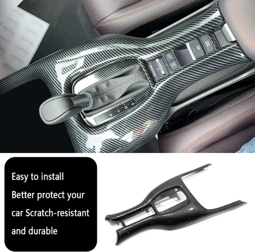 Miniatura 2 de Accesorios de coche aptos para Honda HR-V HRV 2023 2024 2025 2026 Pomo interior de la palanca de cambios de la consola (fibra de carbono negro) 1
