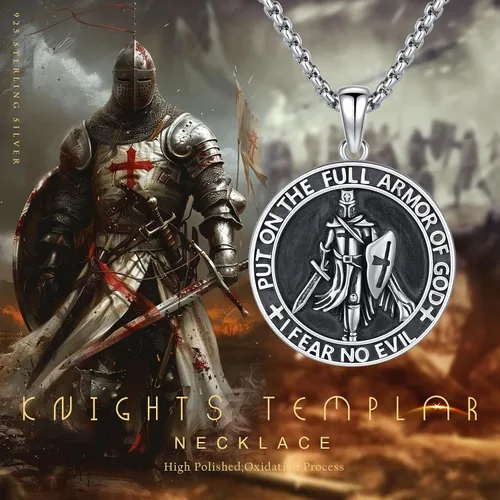 Miniatura 625 de Collar con colgante de plata de ley 925 con medalla de San Patrón, joyería religiosa para hombres y mujeres, con cadena de acero inoxidable 316L