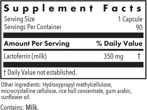 Miniatura 3 de Allergy Research Group ARG Laktoferrin - 350 mg de lactoferrina - Sistema inmunológico y apoyo a la salud intestinal - Sin gluten y sin OMG - 90