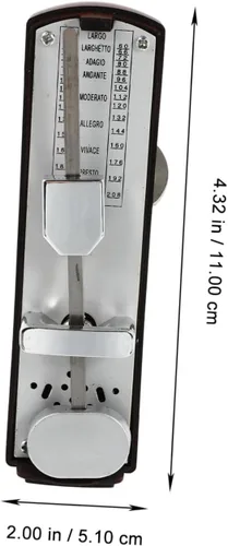Miniatura 2 de MILISTEN Metrónomo mecánico universal mini metrónomo para guitarra de piano (caoba)