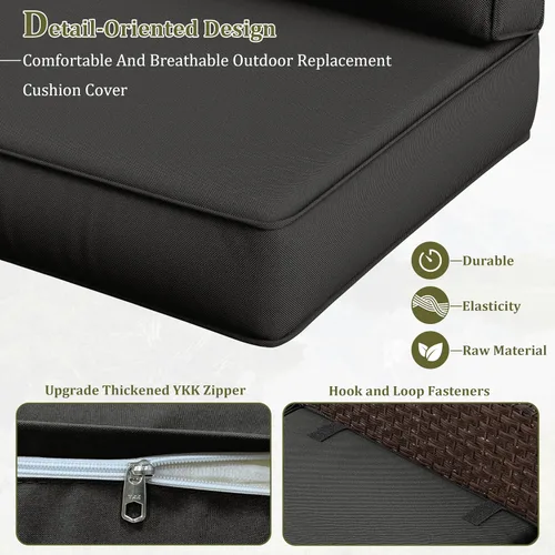 Miniatura 3 de 14 Piezas Fundas de Cojines para Exteriores Resistentes a Todo Clima Fundas de Cojines para Patio, Reemplazo Impermeable con Cremallera para Muebles