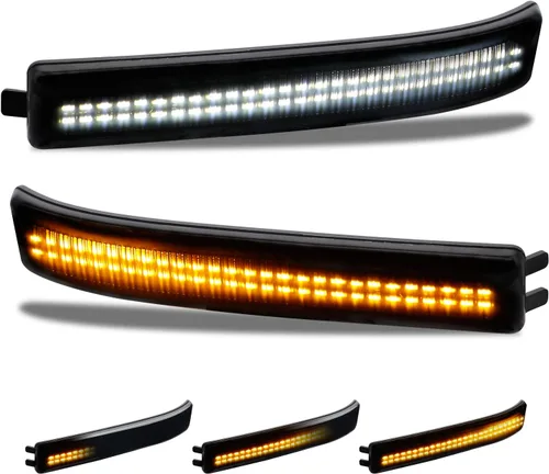 Miniatura 7 de Luces LED secuenciales para espejo lateral con lente ahumada Compatible con Ford F150 2009 a 2014
