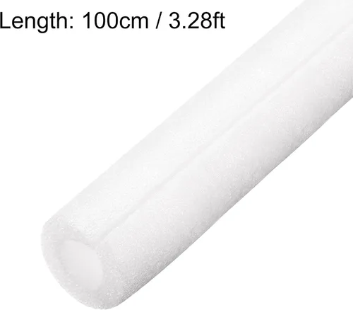 Miniatura 3 de uxcell Tubo de espuma aislamiento de tubería cubierta de protección contra congelación 3.28 pies de longitud 0.98 pulgadas ID 1.97 pulgadas OD Kits