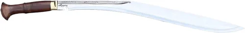 Miniatura 2 de QT S - Cuchillo Kukri auténtico de 24 pulgadas, grande de 17 pulgadas, cuchillo Sirupate Khukuri de hoja fija, Gurkha Full Tang Kukri con funda