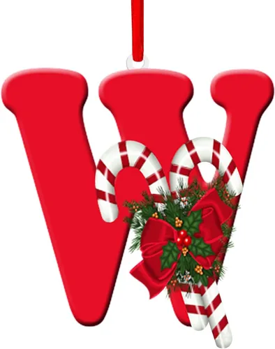 Miniatura 27 de Colgante de decoración para árbol de Navidad de 26 letras, adornos de árbol de Navidad, adornos de Navidad personalizados, decoración de Navidad