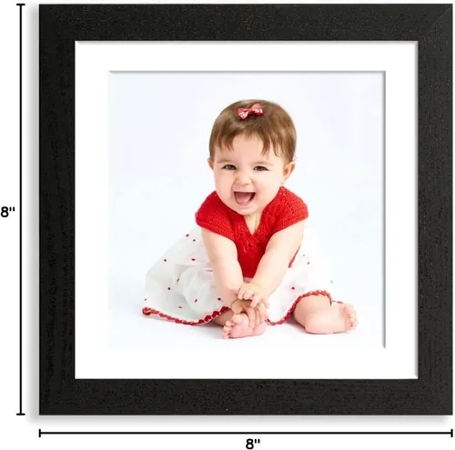Miniatura 8 de YK artwood Impresiones en lienzo personalizadas con tus fotos, marco personalizado de 8 x 8 pulgadas, marco moderno de madera negra con tu foto