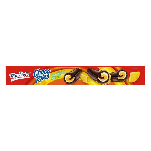 Miniatura 8 de Marinela Choco Roles - Pasteles rellenos cubiertos con sabor a chocolate y crema de piña, 8 paquetes, 11.28 onzas