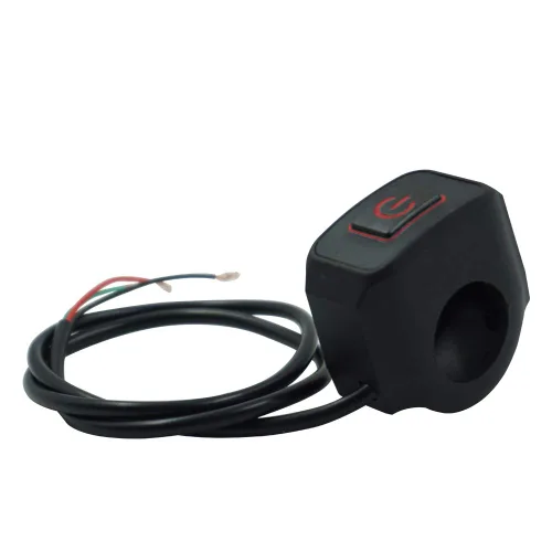 Miniatura 2 de 7/8 "impermeable motocicleta manillar montaje faro niebla luz punto luces interruptor interruptor interruptor DC 12V bloqueo acción negro