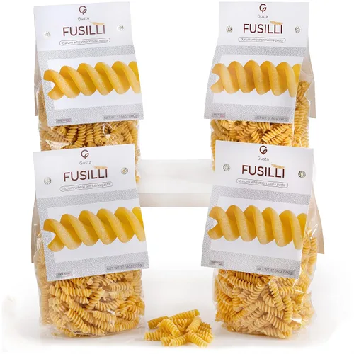 Miniatura 8 de Gusta Penne Rigate Pasta italiana de primera calidad de Italia - Pasta orgánica "Al Dente" de sémola de trigo duro, pasta gourmet y sin OMG